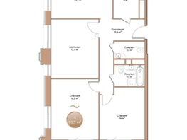 Продается 3-комнатная квартира ЖК Небо над Енисеем, 90.7 м², 13967800 рублей