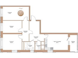 Продается 3-комнатная квартира ЖК Небо над Енисеем, 88  м&sup2;, 13024000 рублей