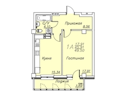 Продается 1-комнатная квартира АК Housepark (Хауспарк), 49.5 м², 5900000 рублей