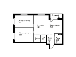 Продается 3-комнатная квартира ЖК Runway (Ранвэй), 94.6  м&sup2;, 15109890 рублей