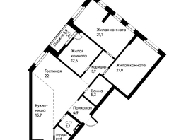 Продается 4-комнатная квартира ЖК Runway (Ранвей), 115.7  м², 18703252 рублей
