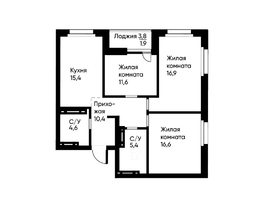 Продается 3-комнатная квартира ЖК Runway (Ранвэй), 82  м&sup2;, 13735000 рублей