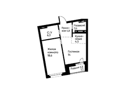 Продается 2-комнатная квартира ЖК Runway (Ранвей), 52.7  м², 9296438 рублей