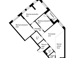 Продается 4-комнатная квартира ЖК Runway (Ранвей), 115.1  м², 18606743 рублей
