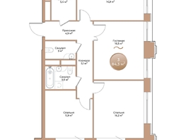 Продается 3-комнатная квартира ЖК Небо над Енисеем, 84.3  м², 11717700 рублей