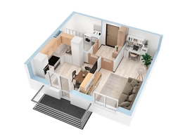 Продается 1-комнатная квартира ЖК Аринский, дом 2 корпус 1, 36.05 м², 4150000 рублей