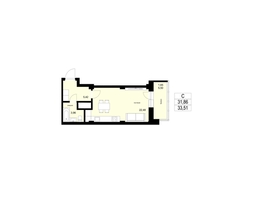 Продается Студия ЖК ЛЕТО, дом 1, 33.51 м², 4000000 рублей