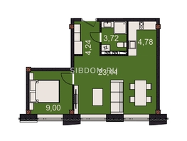 Продается 2-комнатная квартира АК Сады, 45.18 м², 4100000 рублей