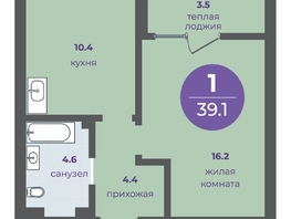 Продается 1-комнатная квартира ЖК Прогресс-квартал Перемены, дом 3, 35.6 м², 5865000 рублей