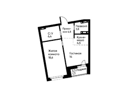 Продается 2-комнатная квартира ЖК Runway (Ранвэй), 53  м&sup2;, 8841195 рублей