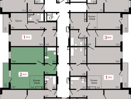 Продается 2-комнатная квартира ЖК КБС. Берег, дом 7 строение 5, 52  м&sup2;, 7500000 рублей