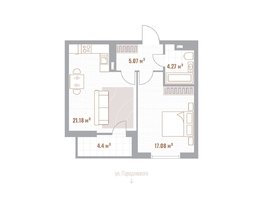 Продается 1-комнатная квартира ЖК Николаевские кварталы, 49.8  м&sup2;, 11703000 рублей