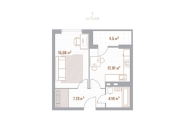 Продается 1-комнатная квартира ЖК Николаевские кварталы, 41.58  м&sup2;, 8939700 рублей