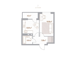 Продается 1-комнатная квартира ЖК Николаевские кварталы, 41.05  м&sup2;, 8825750 рублей