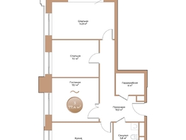 Продается 3-комнатная квартира ЖК Небо над Енисеем, 77.4  м&sup2;, 13158000 рублей