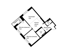Продается 3-комнатная квартира ЖК Ранвэй, 66.2  м&sup2;, 11373160 рублей