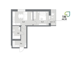 Продается Студия ЖК Аллея Парк, 4 этап, 44.5  м&sup2;, 6586000 рублей