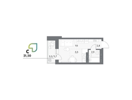 Продается Студия ЖК Аллея Парк, 4 этап, 21.5  м&sup2;, 4020500 рублей