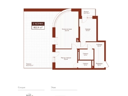 Продается 2-комнатная квартира ЖК Дом на Ульяновском, 66.4  м&sup2;, 14507500 рублей