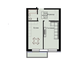 Продается 1-комнатная квартира ЖК Космос, 46.17  м&sup2;, 7820000 рублей