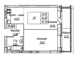 Продается 2-комнатная квартира ЖК Дружба, Шевченко, 135, 37.75  м², 5398250 рублей