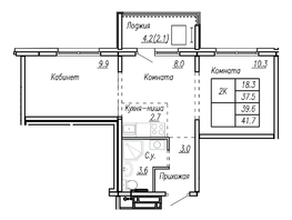 Продается 2-комнатная квартира ЖК Шумакова, дом 13 , 39.6  м², 5100000 рублей