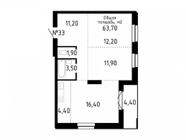 Продается 3-комнатная квартира ЖК Smart (Смарт), 63.7  м², 8599500 рублей