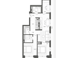 Продается 3-комнатная квартира ЖК Меланж, 83.41  м², 15796000 рублей