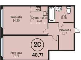 Продается 2-комнатная квартира ЖК Адалин на Южном, дом 15 корпус 1, 48.77  м², 5500000 рублей