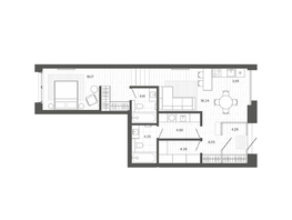 Продается 2-комнатная квартира ЖК Меланж, 65.12  м², 12646000 рублей