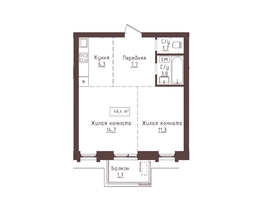 Продается 2-комнатная квартира ЖК Империал, 46.4  м&sup2;, 8816000 рублей