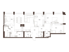 Продается 4-комнатная квартира ЖК Сахаров Парк, 168.1  м&sup2;, 73169441 рублей