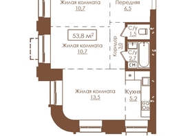 Продается 3-комнатная квартира ЖК Аура, 53.8  м&sup2;, 7693400 рублей