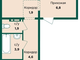 Продается 2-комнатная квартира ЖК Камчатка, корпус 5, 70.6  м&sup2;, 8800000 рублей