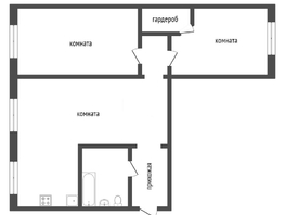 3-комнатная квартира, 64 м², 1/5 этаж