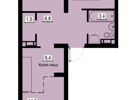 Продается 3-комнатная квартира ЖК Зеленые кварталы, 4 очередь, 56.1 м², 7910100 рублей
