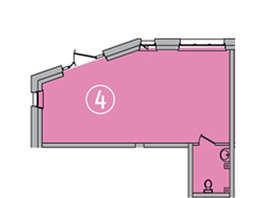 Торговая площадь, 54.67 м², монолит-кирпич