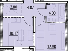 Продается 1-комнатная квартира ZENITH (Зенит), б/с 1, 37.32 м², 3265500 рублей