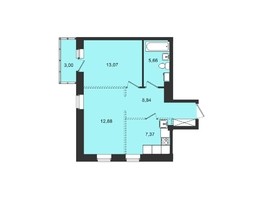 Продается 2-комнатная квартира ЖК Новые кварталы, дом 2, 50.82  м², 4828000 рублей