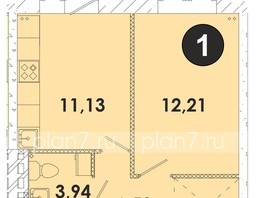 Продается 1-комнатная квартира ЖК Лето, дом 1, 36.86  м², 4326800 рублей