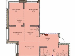 Продается 4-комнатная квартира ЖК Стрижи Сити, блок-секции 8,9, 80.15  м², 13625500 рублей