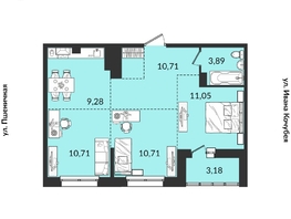 Продается 3-комнатная квартира ЖК Источник, дом 1, 59.53  м², 7990355 рублей