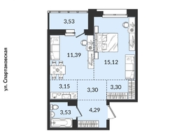 Продается 2-комнатная квартира ЖК Источник, дом 4, 47.61  м², 7104269 рублей