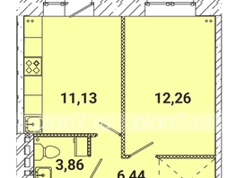 Продается 1-комнатная квартира ЖК Лето, дом 1, 34.5  м², 4751355 рублей