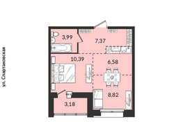 Продается 1-комнатная квартира ЖК Источник, дом 6, 40.33  м², 5835751 рублей