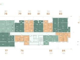 Продается 1-комнатная квартира ЖК Фамилия, дом 1, 40  м², 6457438 рублей