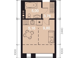 Продается 1-комнатная квартира ЖК RIVERANG (РиверАнг), 28.07  м², 8700814 рублей