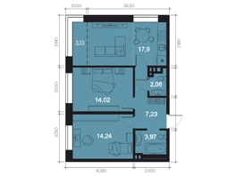 Продается 3-комнатная квартира ЖК RIVERANG (РиверАнг), 62.57 м², 13275886 рублей
