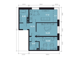 Продается 3-комнатная квартира ЖК RIVERANG (РиверАнг), 73.39 м², 15818243 рублей
