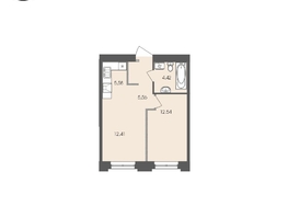 Продается 1-комнатная квартира ЖК Автограф, 40.51 м², 7468898 рублей